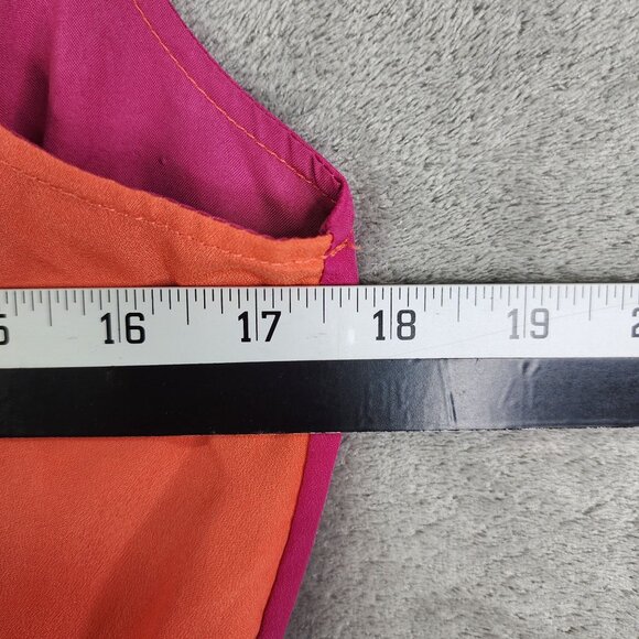 Womens Merona Sleeveless Colorblock Dress Pink & Orange Polyester Size M - Picture 9 of 11